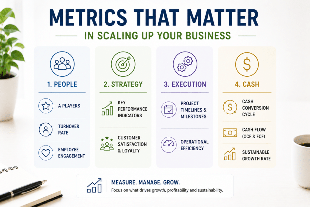Most companies track too many numbers — and ignore the ones that truly drive growth. Scaling Up is about focus. Here are the 10 metrics that matter most …. Read More …