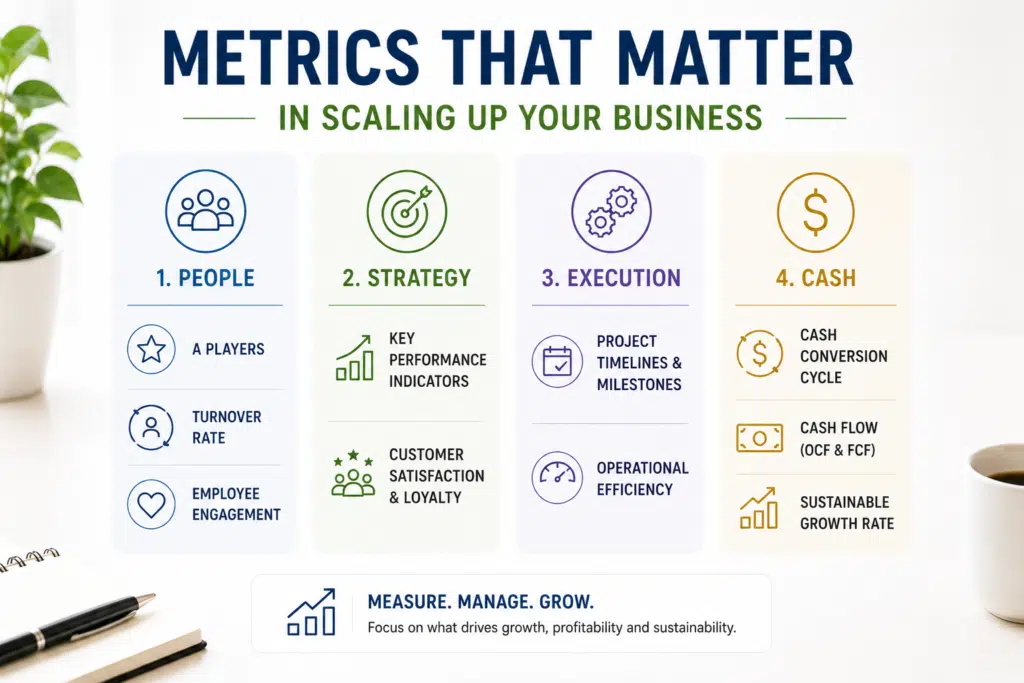 Most companies track too many numbers — and ignore the ones that truly drive growth. Scaling Up is about focus. Here are the 10 metrics that matter most …. Read More …