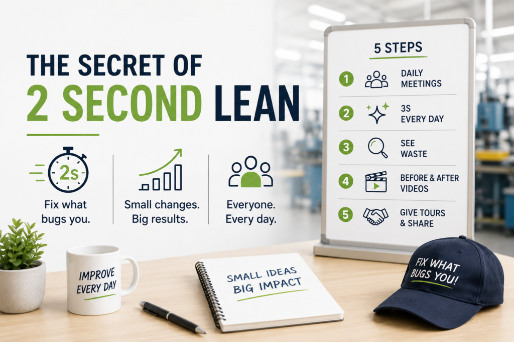 Most Lean programs fail because they’re too complex, too slow, and too disconnected from the people doing the work. That’s why Paul Akers’ 2 Second Lean has taken the world by storm. It’s simple, fun, and empowering. No jargon. No consultants. No “projects.” …. Read More ..