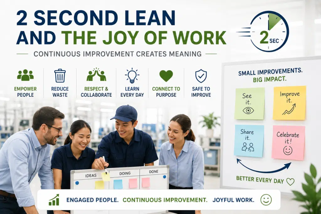 When people hear “Lean,” they think efficiency, cost-cutting, and productivity. But here’s the truth most leaders miss: Lean is really about joy. The joy of clarity. The joy of teams who fix problems early. The joy of work that actually flows.
Here’s what Lean was always meant to be…