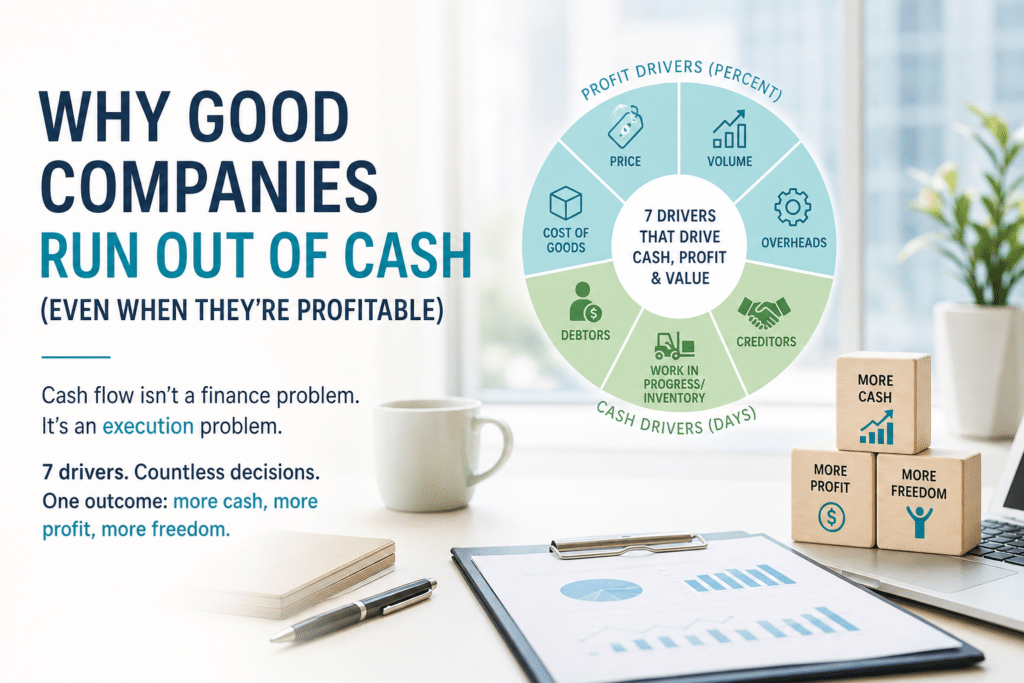 Most CEOs don’t have a profit problem. They have a cash illusion problem. On paper, the business looks healthy. Revenue is growing. Margins are “acceptable.” The P&L tells a reassuring story.…. Read More ….