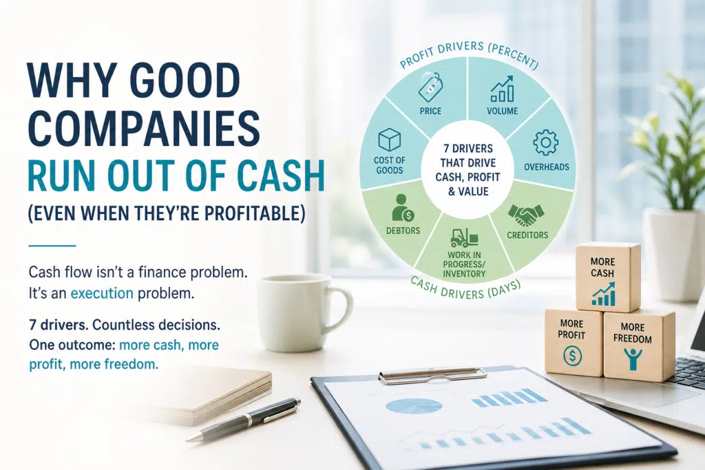 Most CEOs don’t have a profit problem. They have a cash illusion problem. On paper, the business looks healthy. Revenue is growing. Margins are “acceptable.” The P&L tells a reassuring story.…. Read More ….