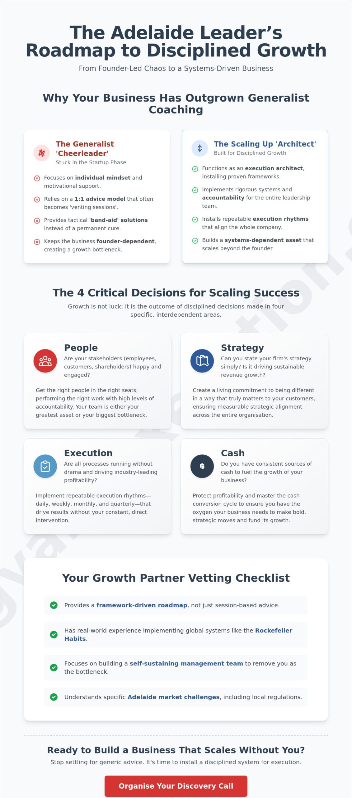 Business Coach Adelaide: How to Select an Execution Architect for Mid-Market Growth